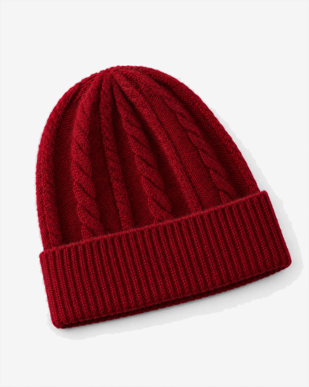 Auron Knit Beanie in Burgundy – detail