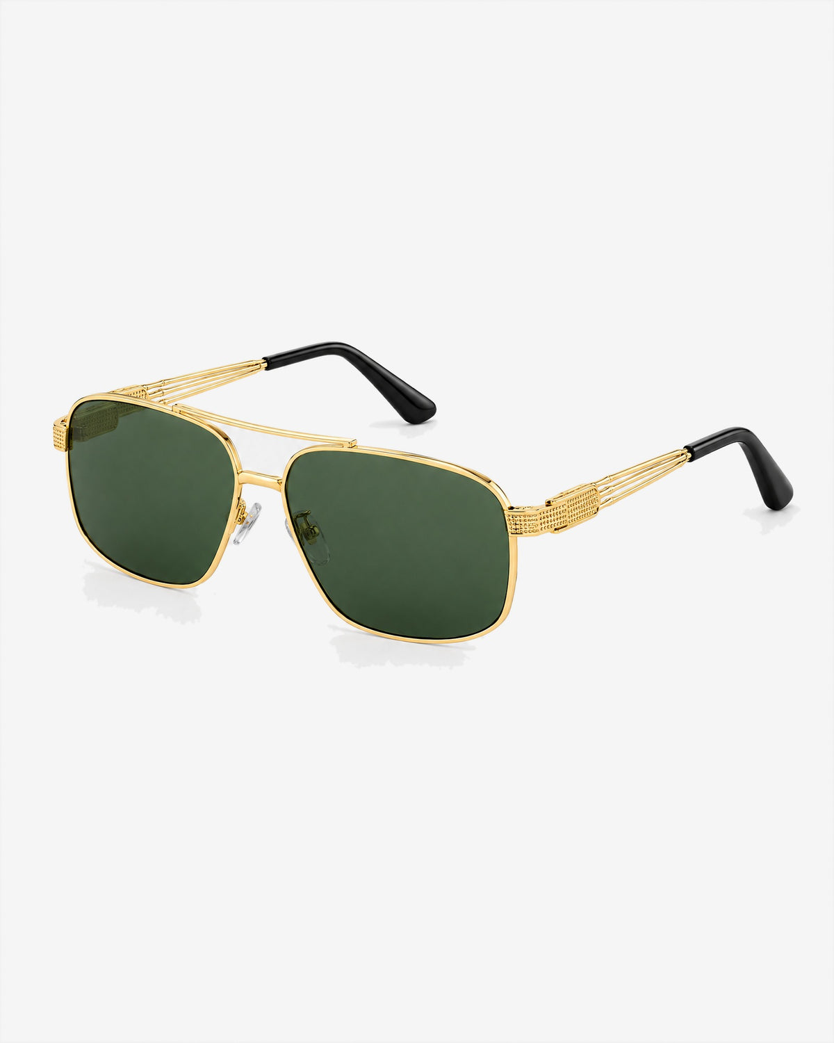 Aviator Sunglasses in Gold / Green – detail