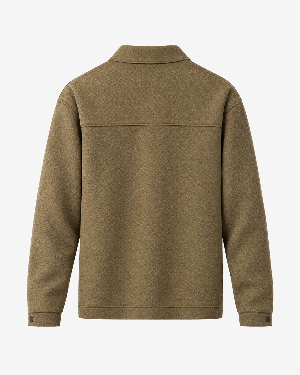 Brougham Shirt Jacket in Coffee – back view