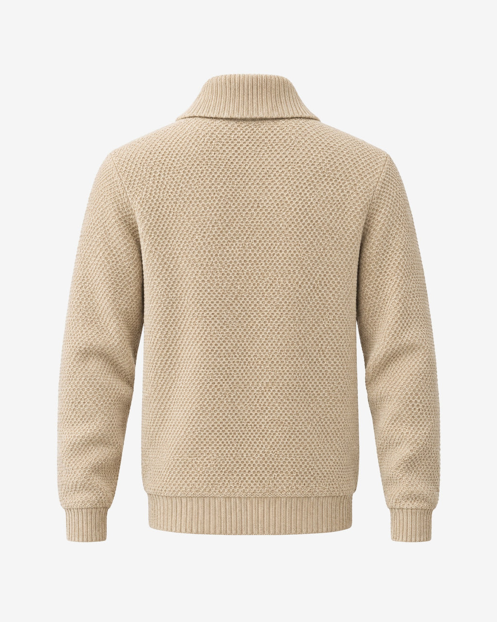 Lérins Double-Breasted Cardigan in Oat – back view