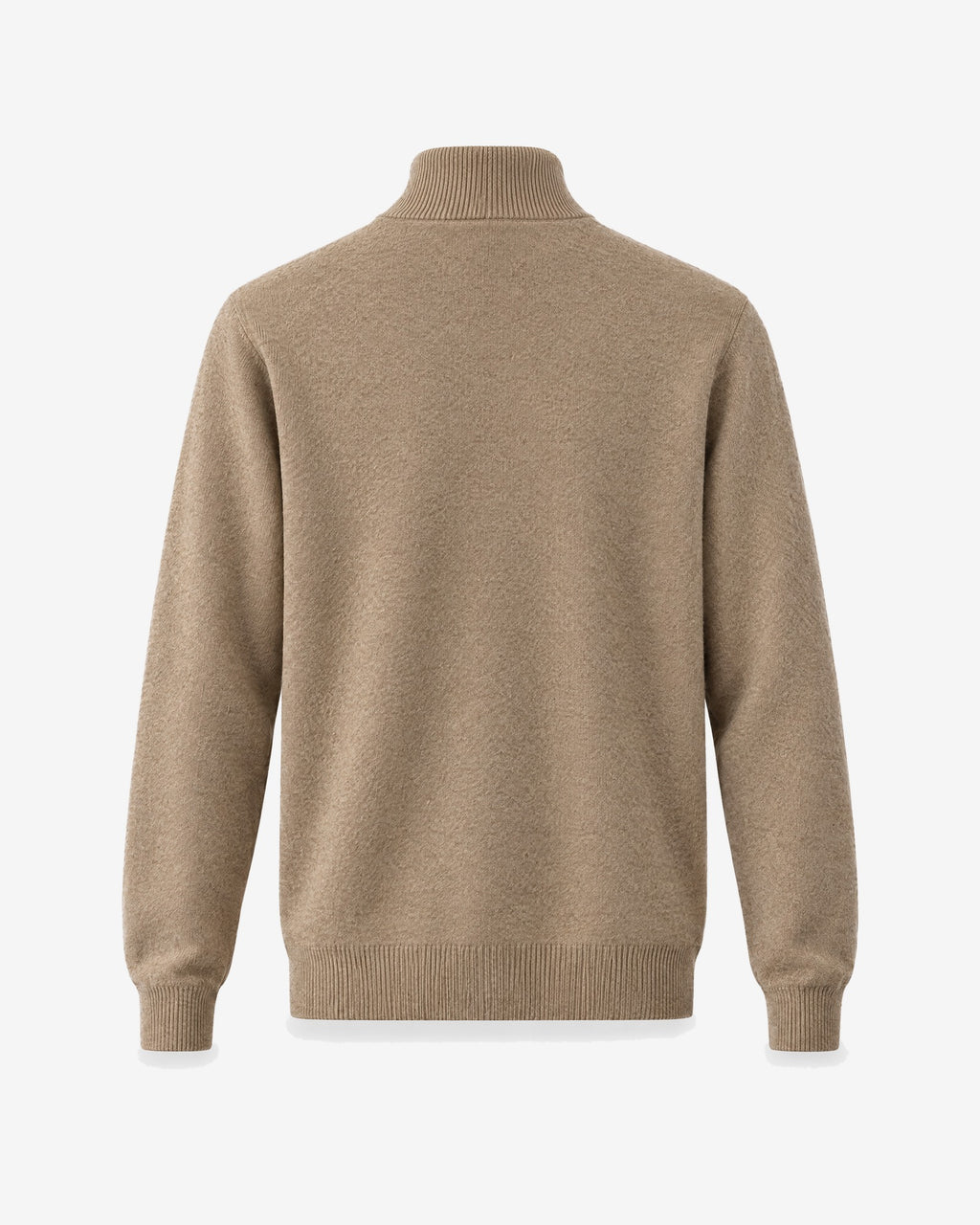 Menton Relaxed Quarter-Zip in Camel – back view