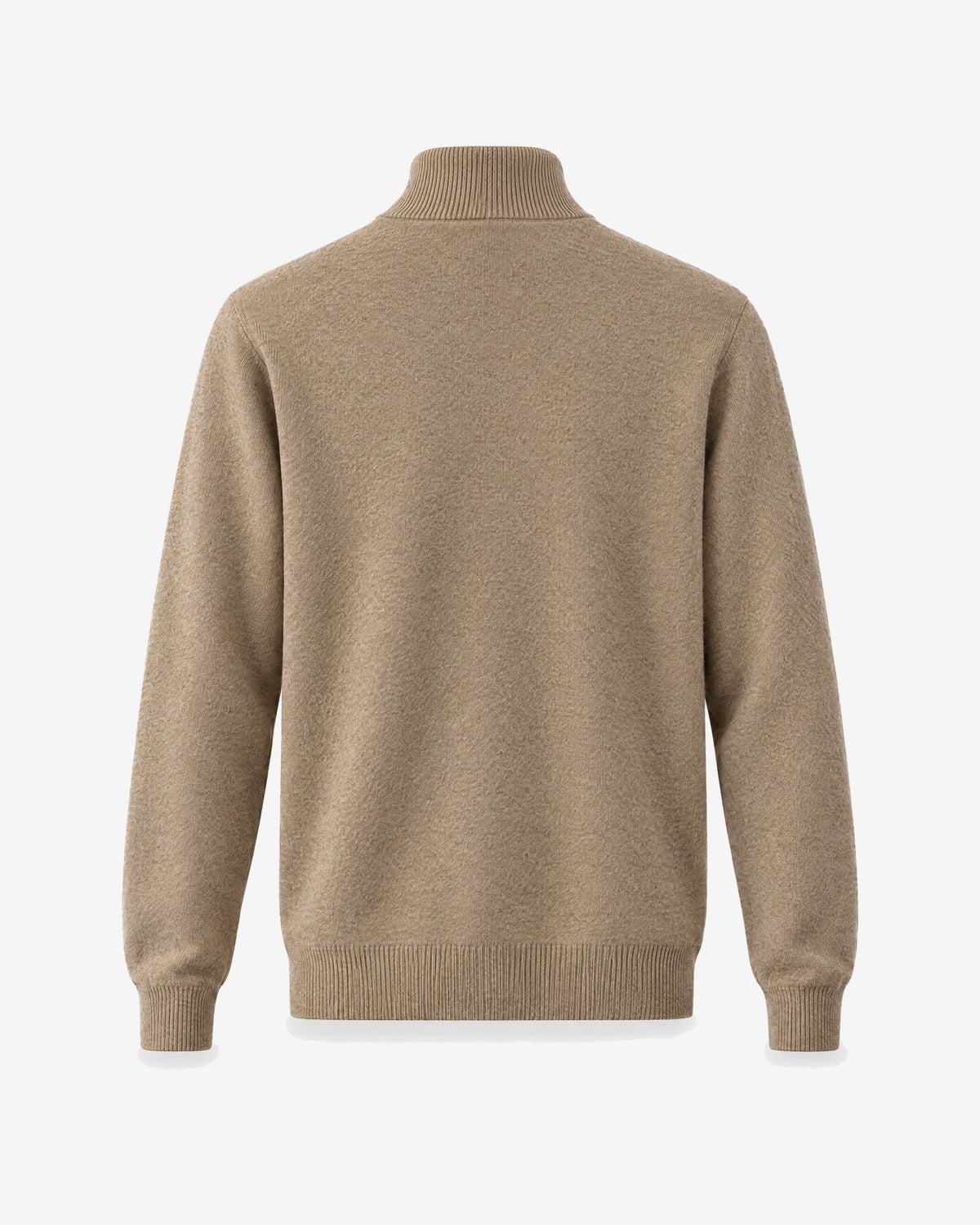 Menton Relaxed Quarter-Zip in Camel – back view