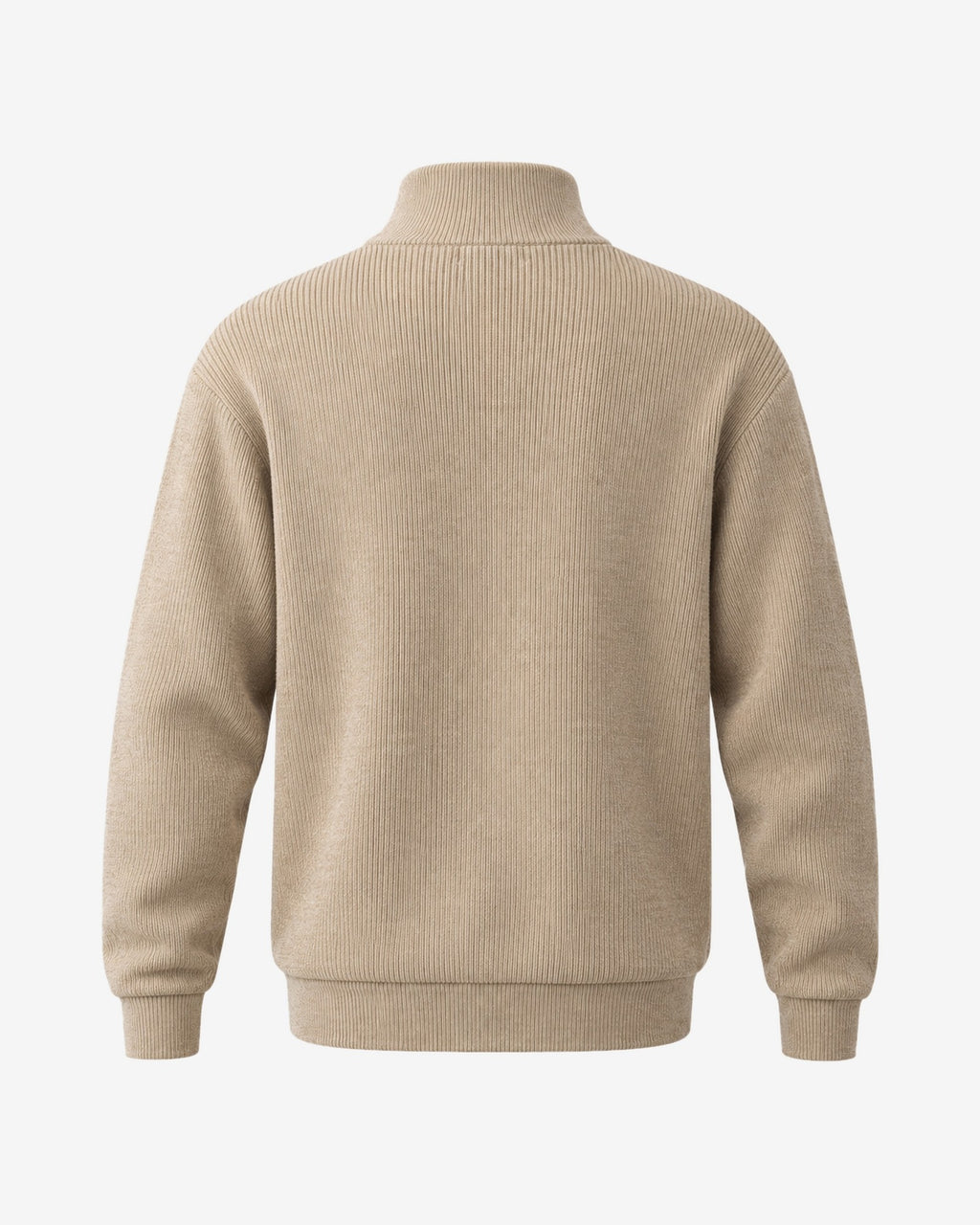 Menton Quarter-Zip Sweater in Sand – back view