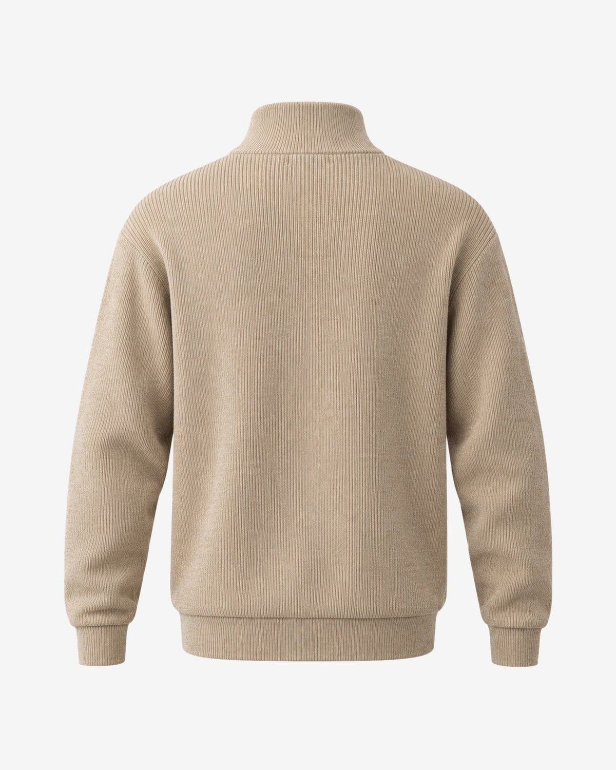 Menton Quarter-Zip Sweater in Sand – back view