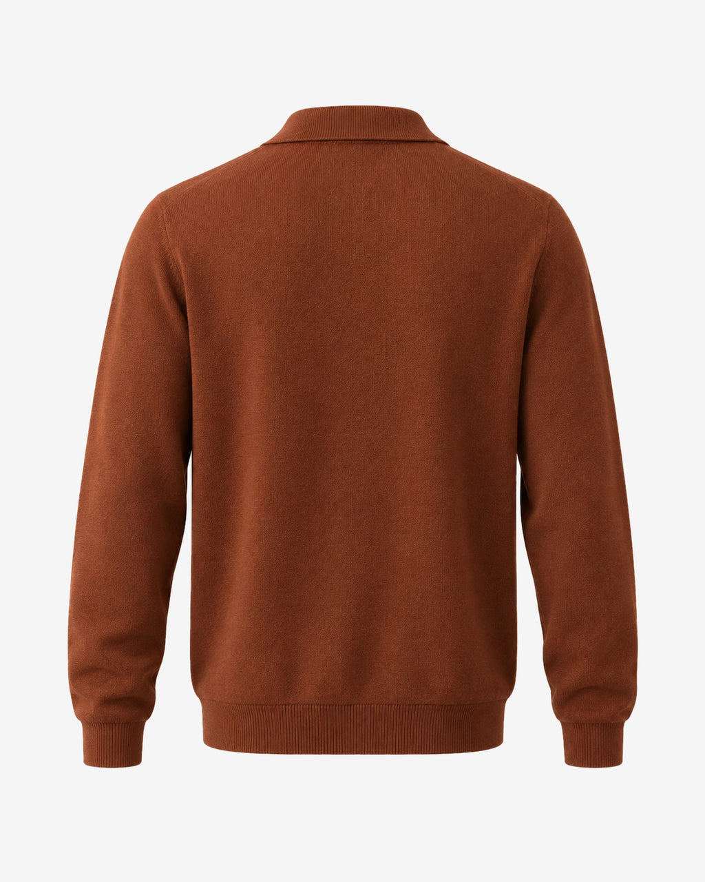 Promenade Knit Polo in Caramel – back view