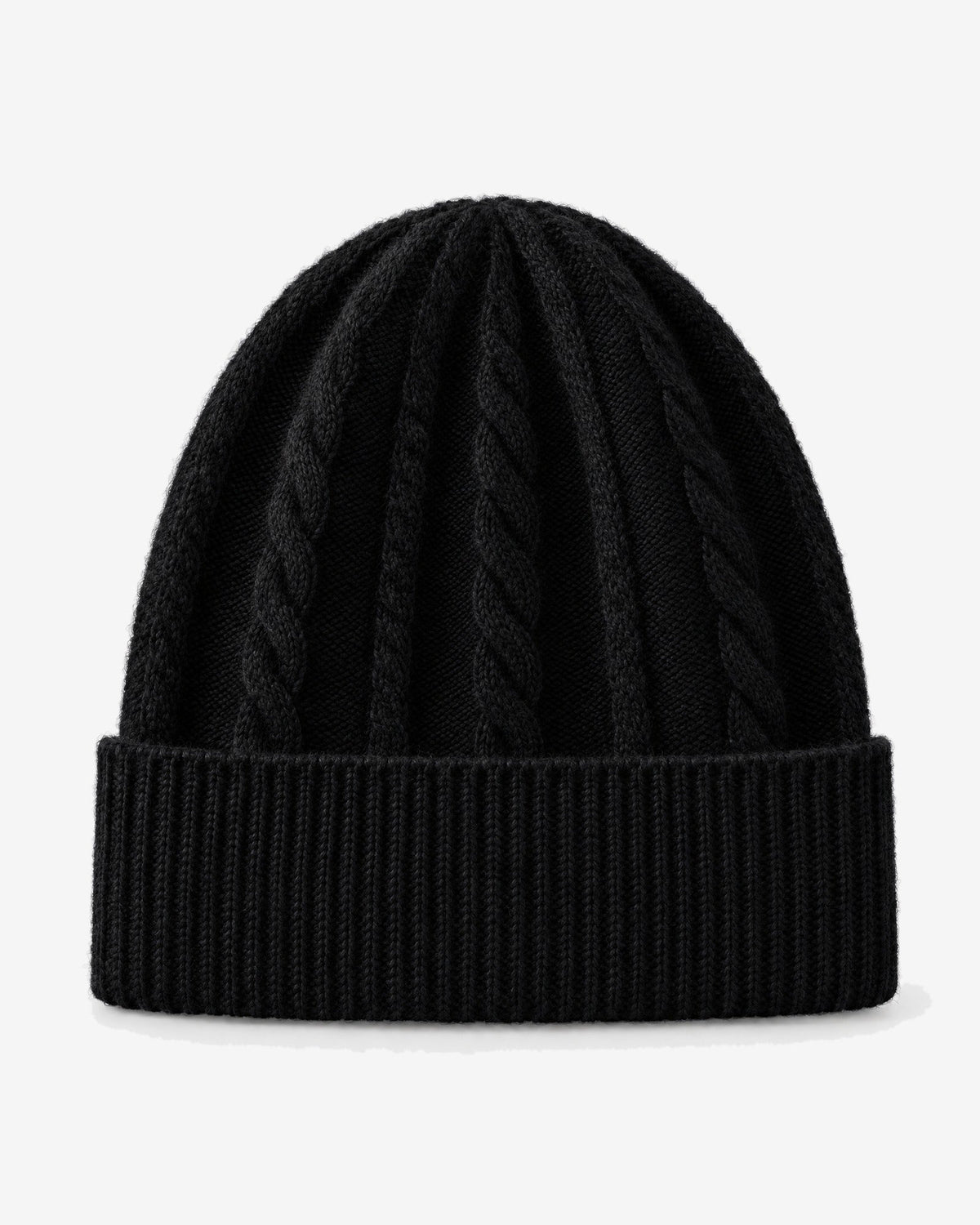 Auron Knit Beanie in Black – front view