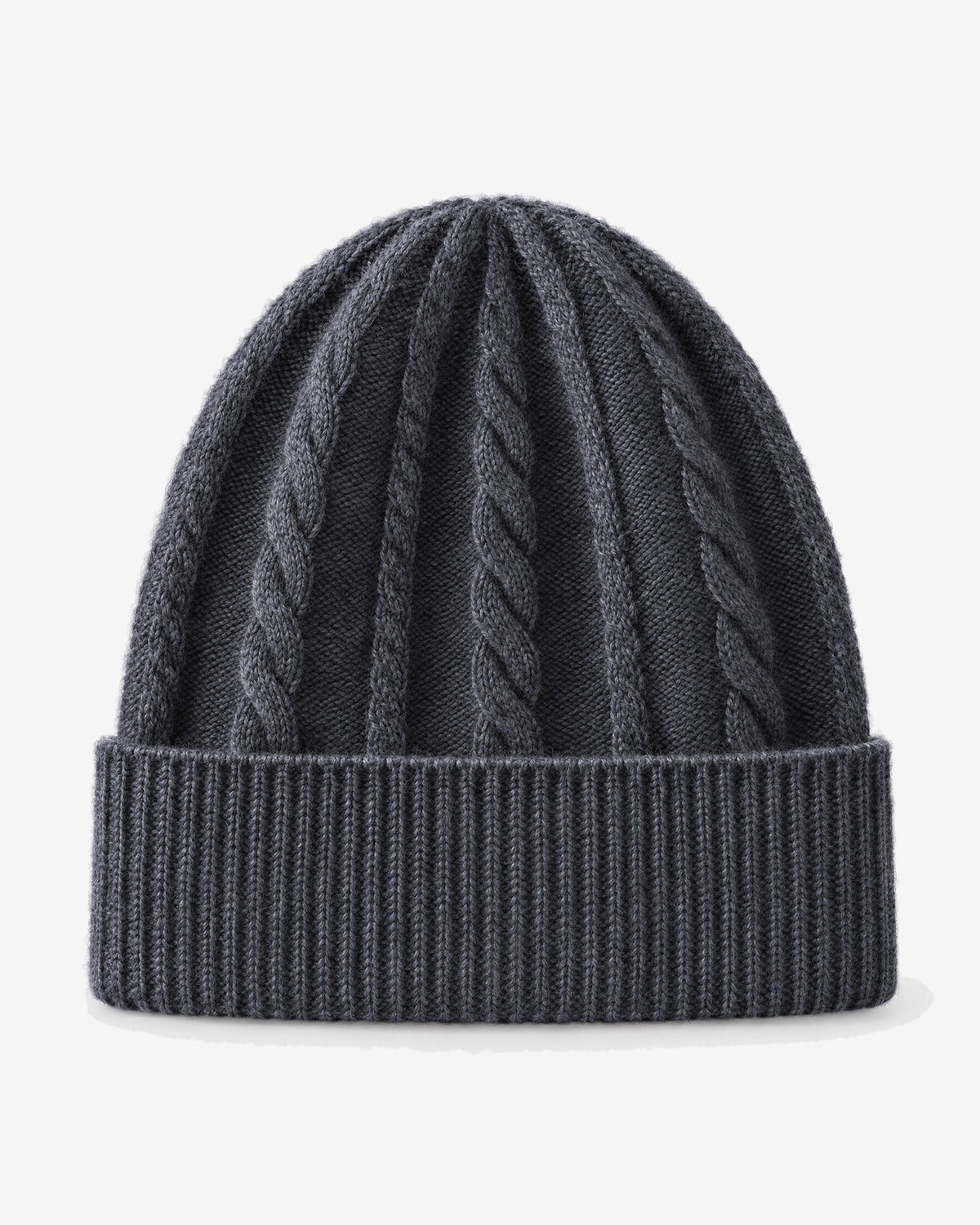 Auron Knit Beanie in Charcoal – front view