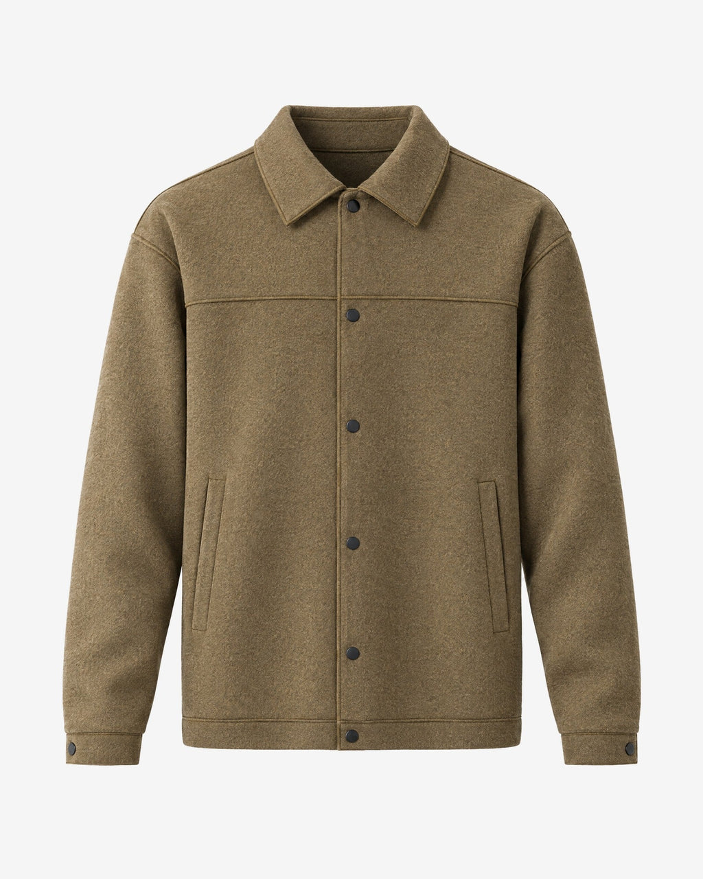 Brougham Shirt Jacket in Coffee – front view
