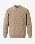 Cimiez Diamond Cable Sweater in Camel – front view