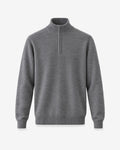 Menton Relaxed Quarter-Zip in Grey – front view