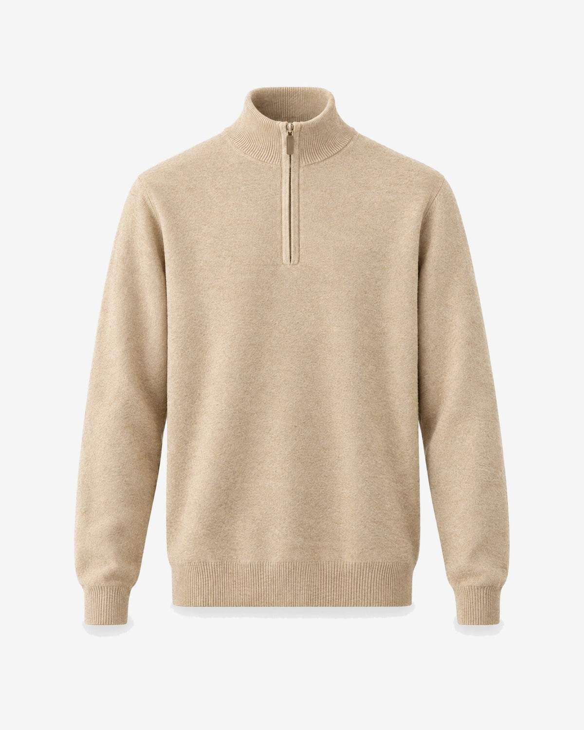 Menton Relaxed Quarter-Zip in Oat – front view