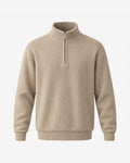 Menton Quarter-Zip Sweater in Sand – front view