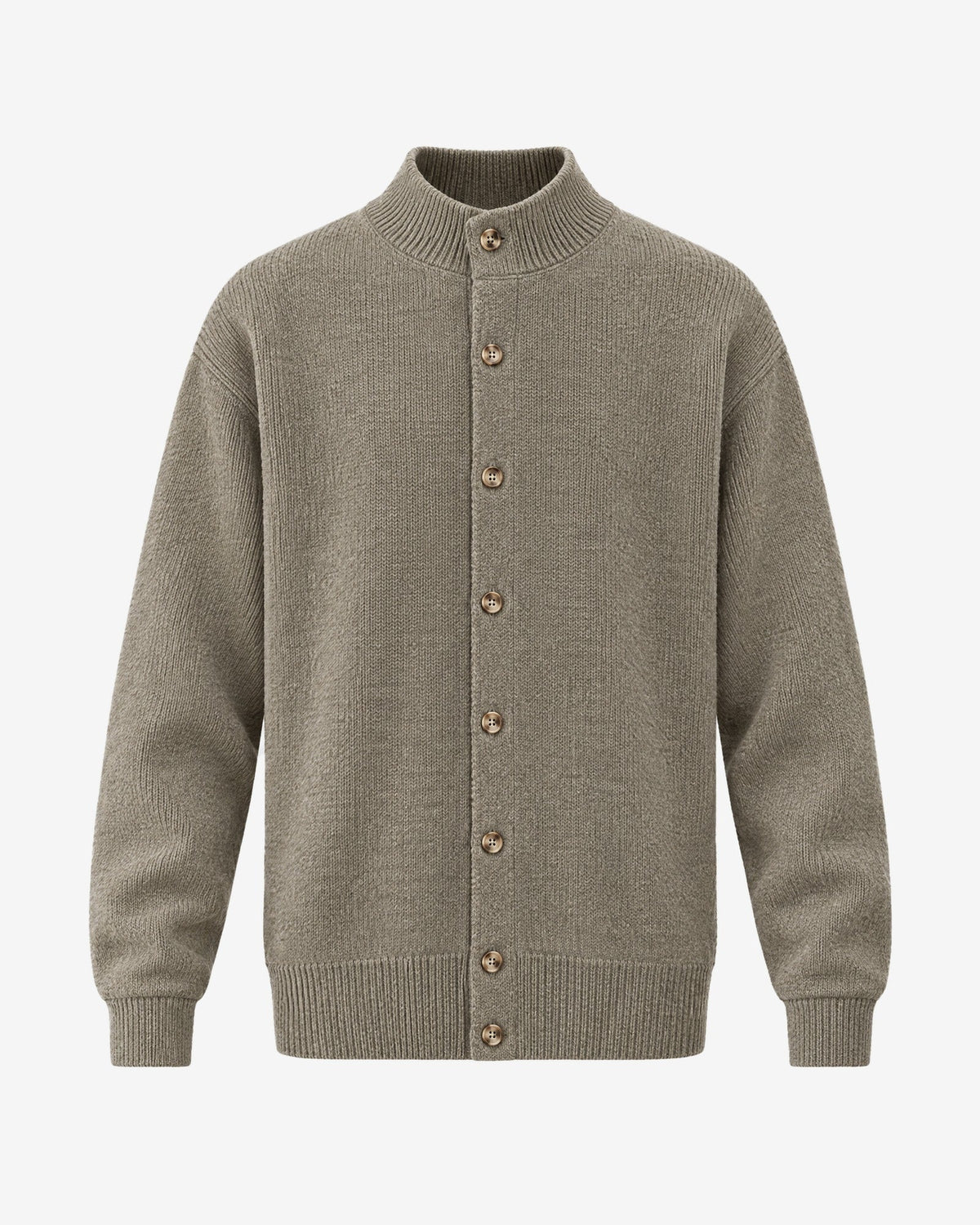Mercantour Knit Jacket in Khaki – front view