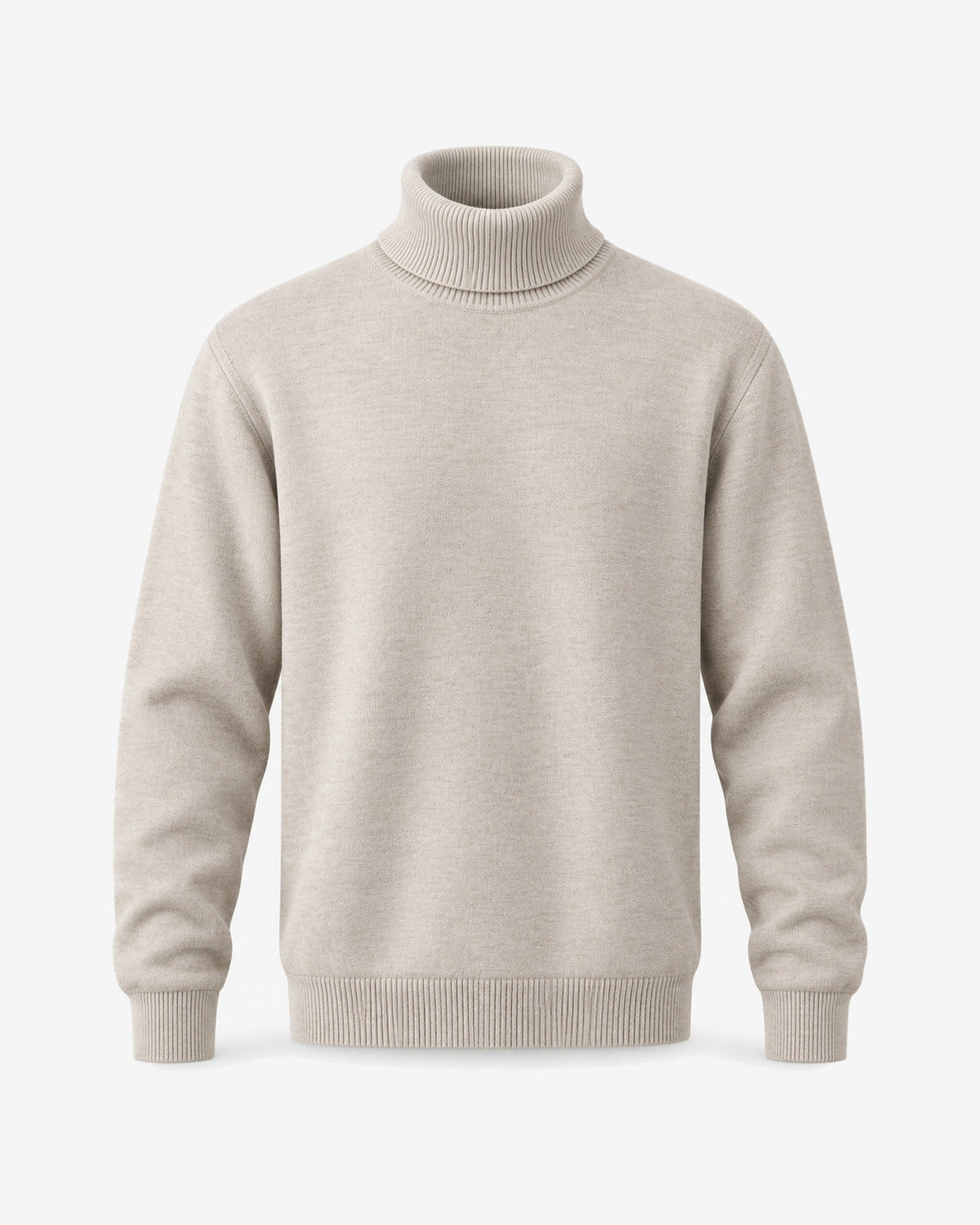 Roquebrune Turtleneck in Oat – front view