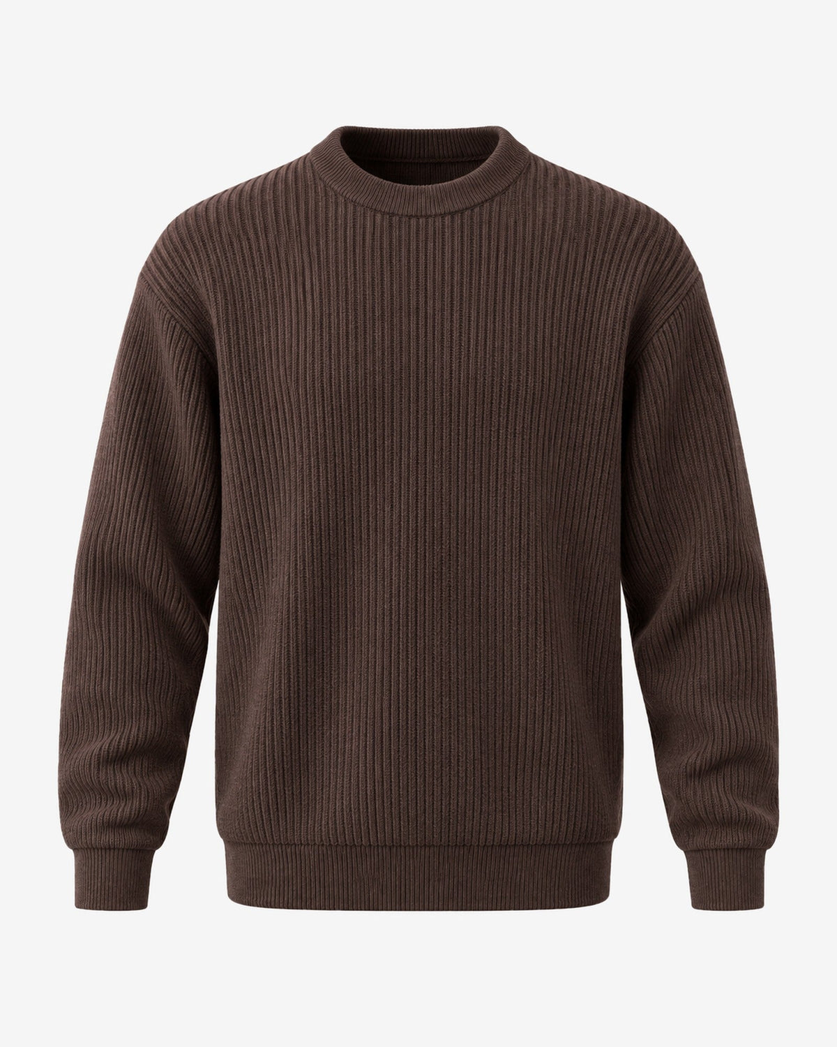 Tramontane Ribbed Sweater in Chocolate – front view