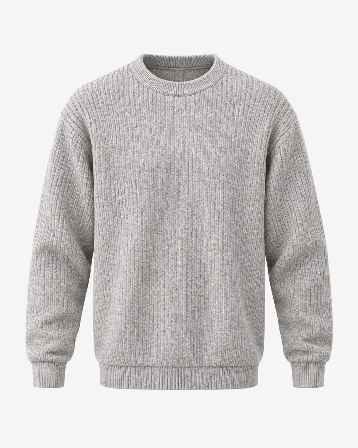 Tramontane Ribbed Sweater in Light Grey – front view
