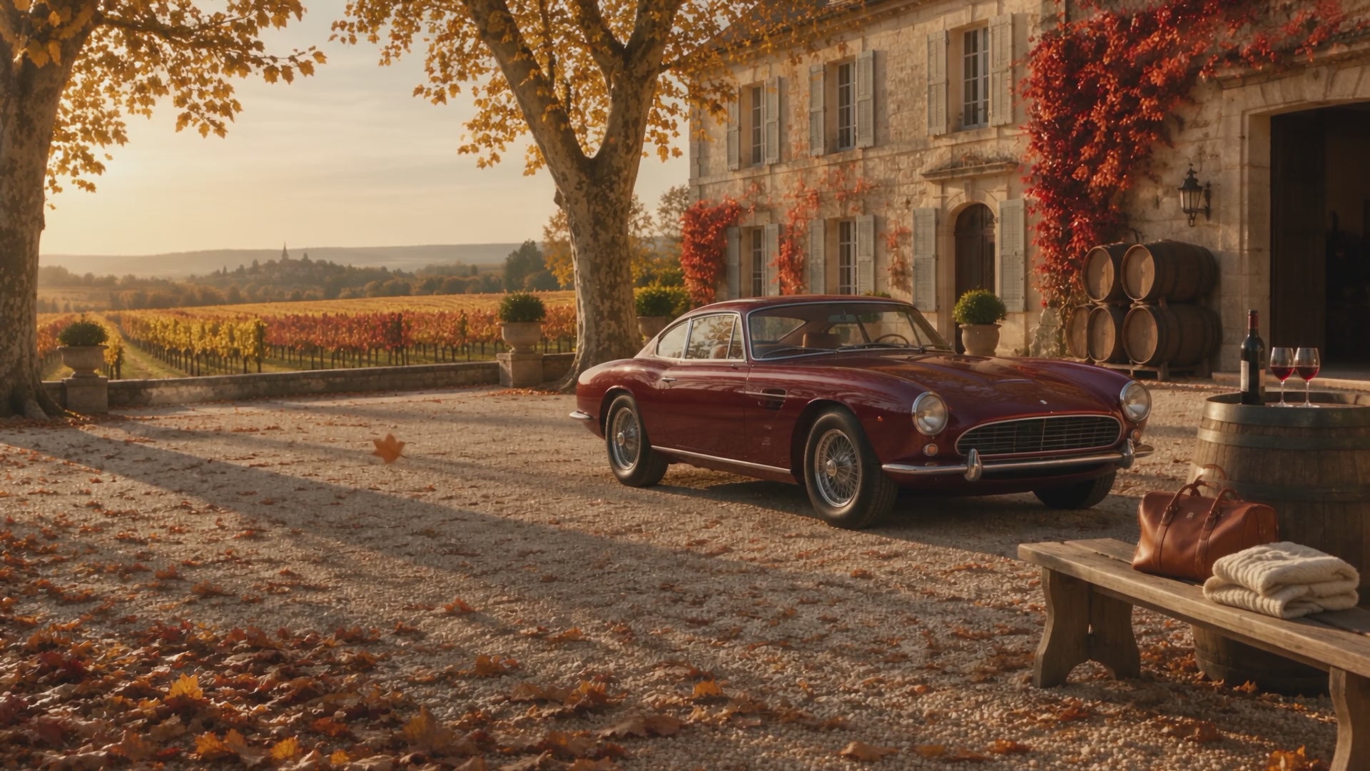 Autumn at a Bordeaux chateau